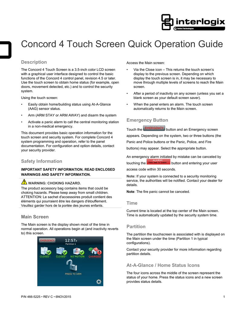 Concord 4 Install Manual