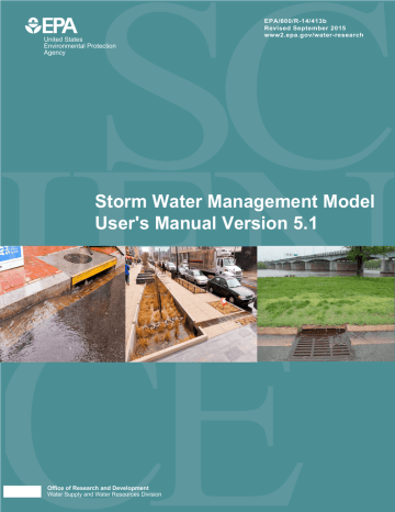 Storm Water Management Model User`s Manual Version | Manualzz