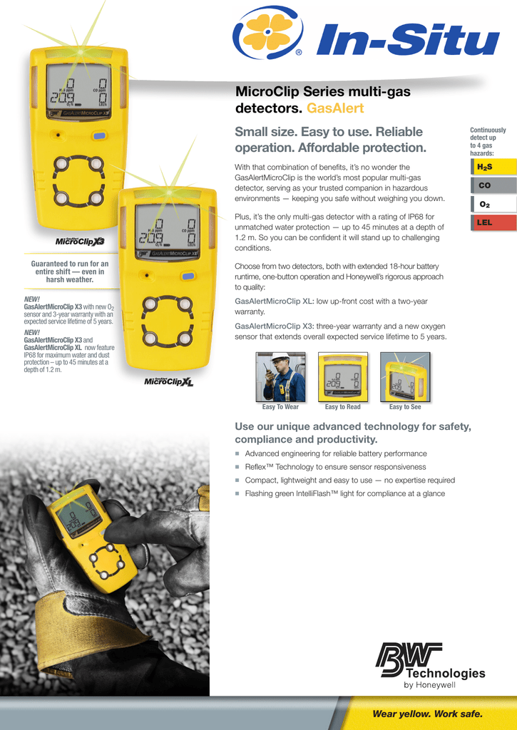 GasAlertMicroClip XL & X3 Datasheet In Manualzz