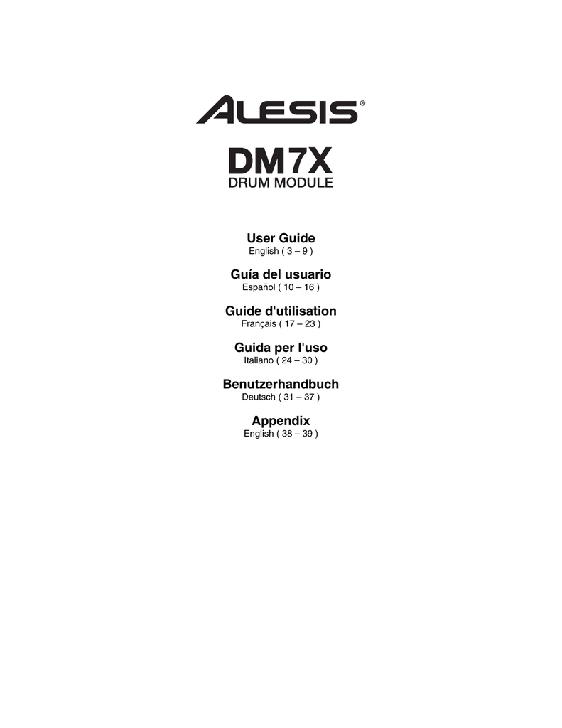 Alesis DM7X Benutzerhandbuch Manualzz