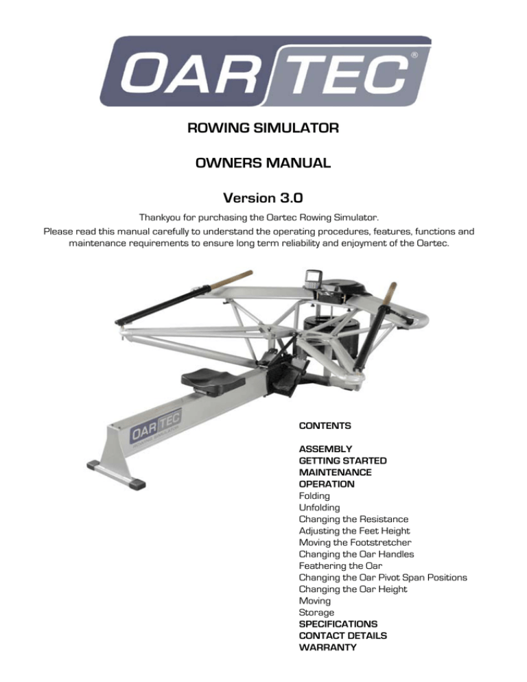 oartec rowing simulator