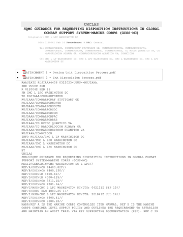 GCSS-MC Disposition Instructions Guidance | Manualzz