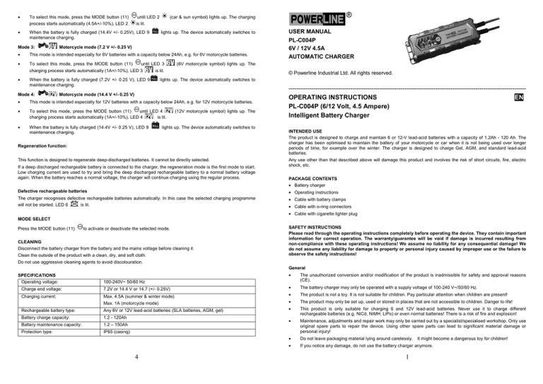 manual - powerline | Manualzz