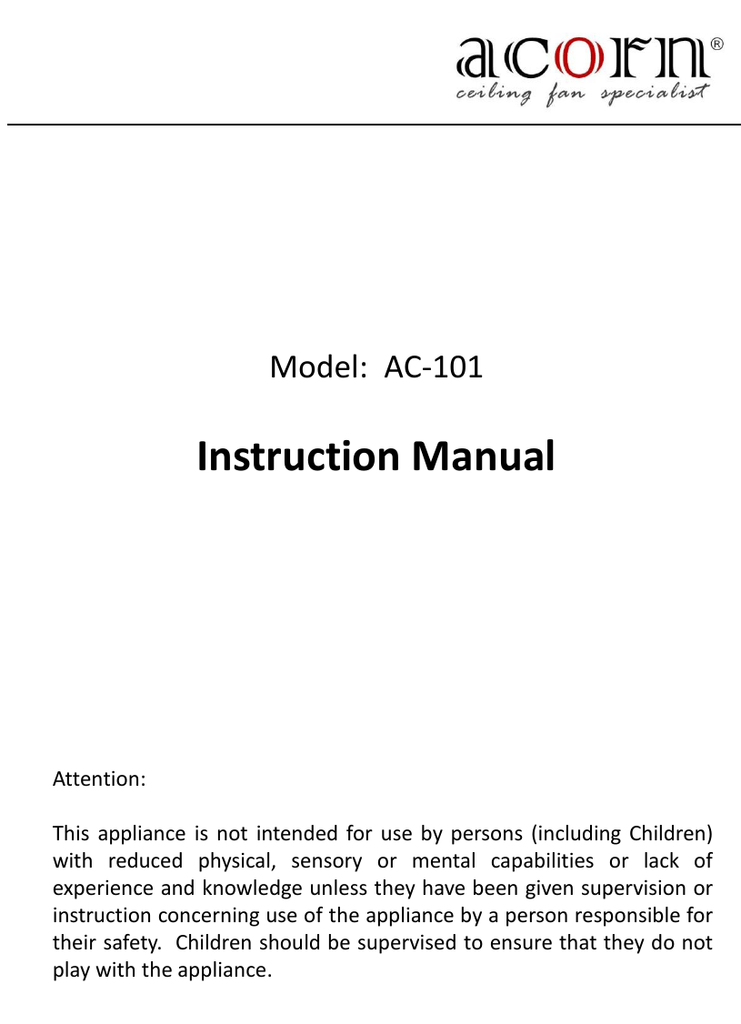 Instruction Manual Manualzz Com