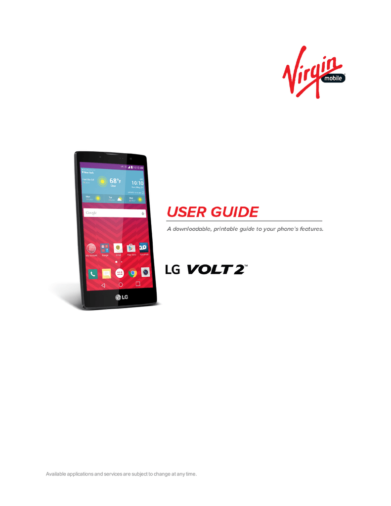 Lg Volt 2 User Guide Settings