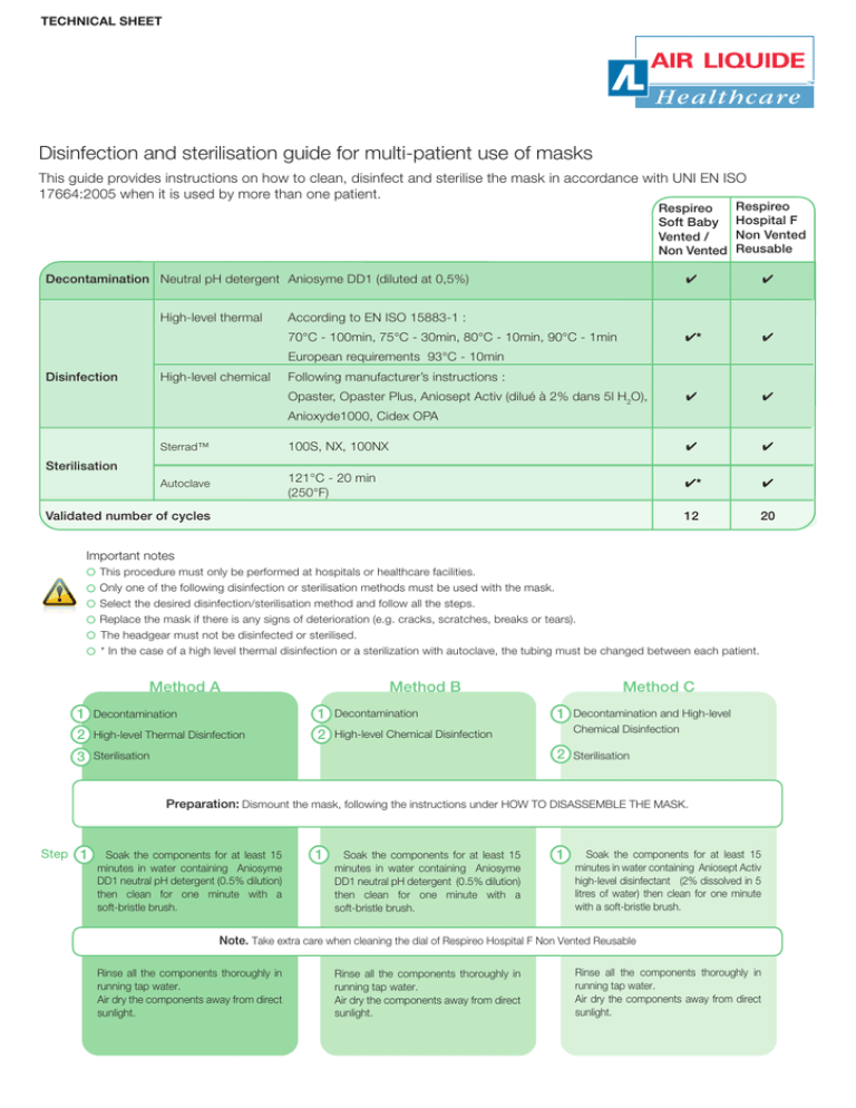 Disinfection and sterilisation guide Manualzz