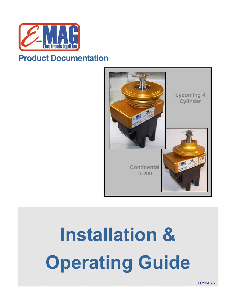 Installation & Operating Guide | Manualzz