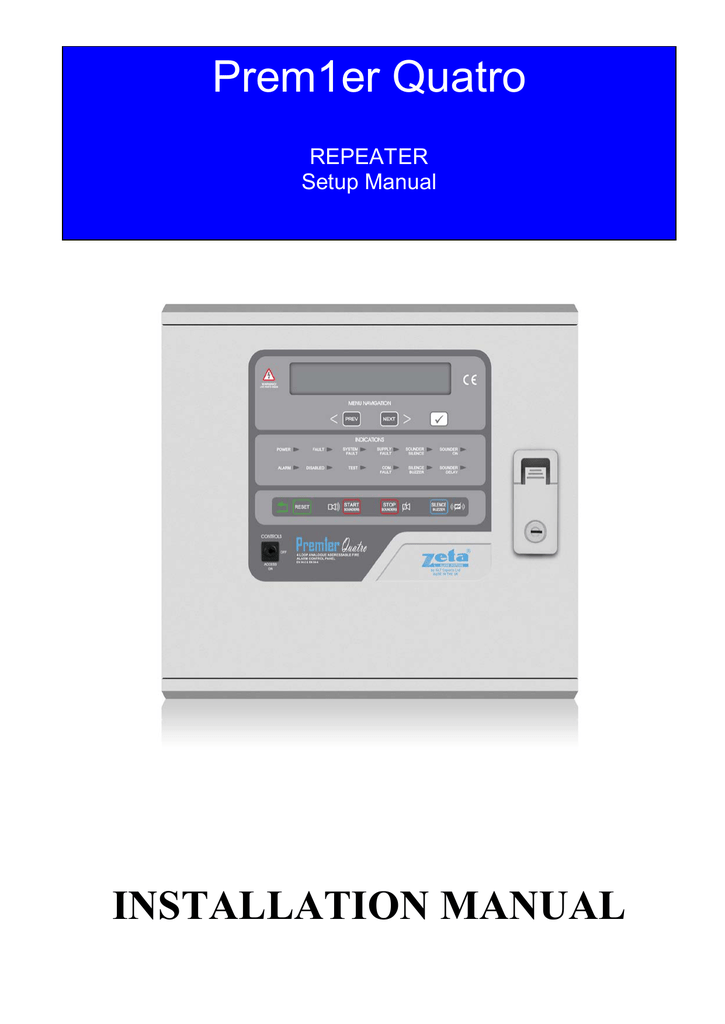 Installation Manual Zeta Alarm Systems Manualzz