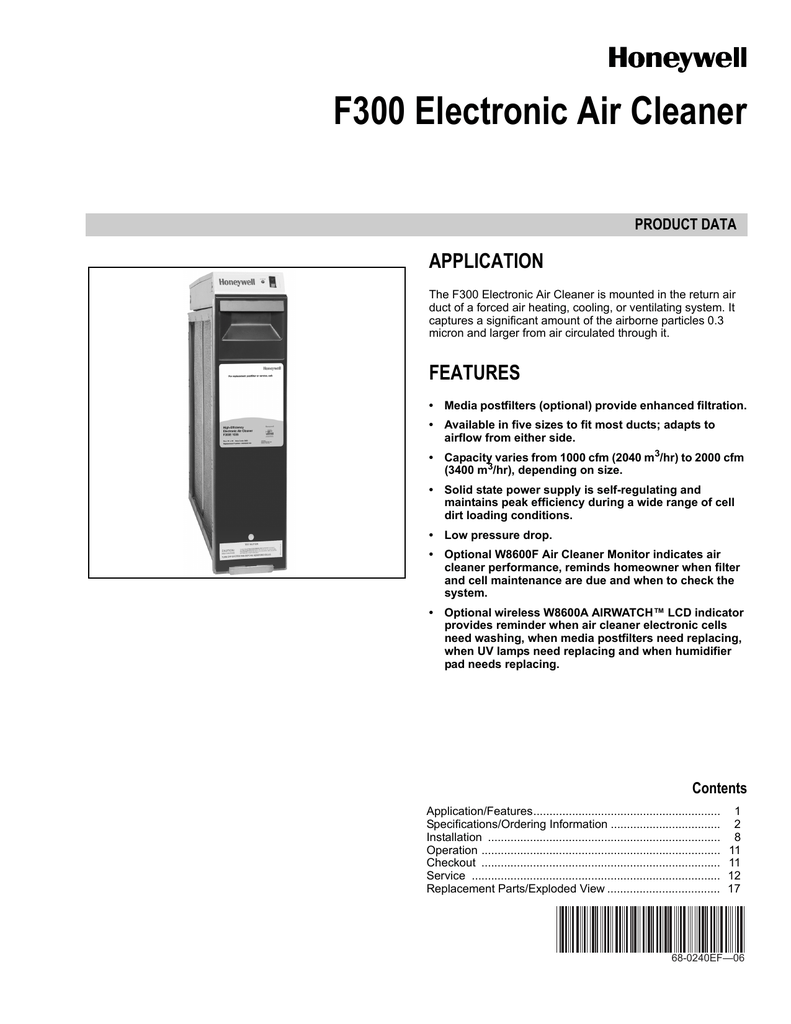 F300 Electronic Air Cleaner Manualzz