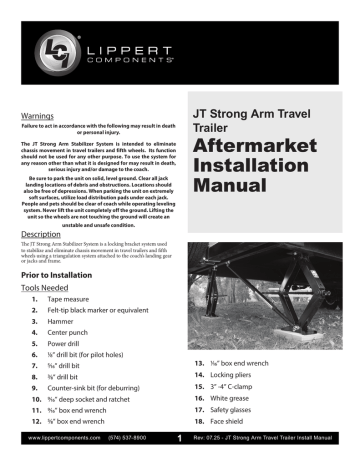 Lippert Components 191023 Jack User manual | Manualzz