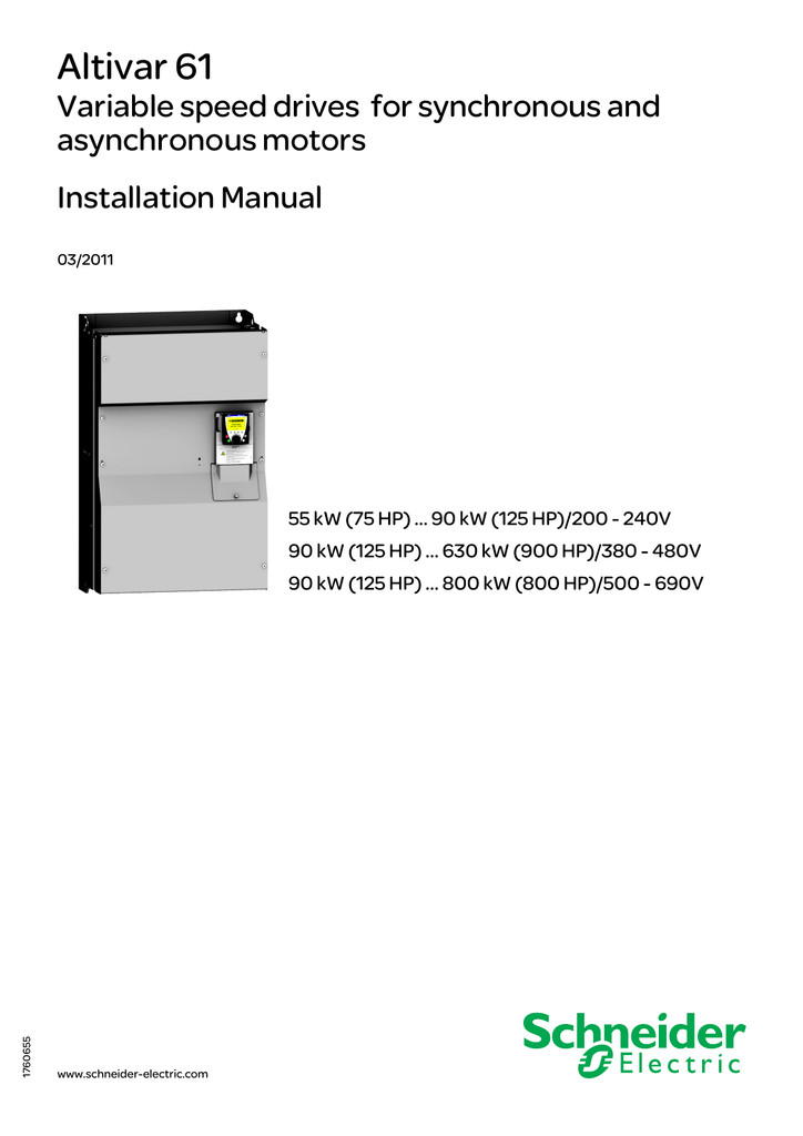 Schneider Electric Altivar 61 Wiring Diagram - Gallery 4K