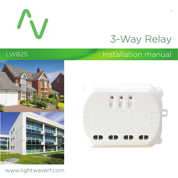 3Way Relay LightwaveRF Manualzz