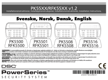 DSC PK5500/RFK5500 Brugermanual | Manualzz