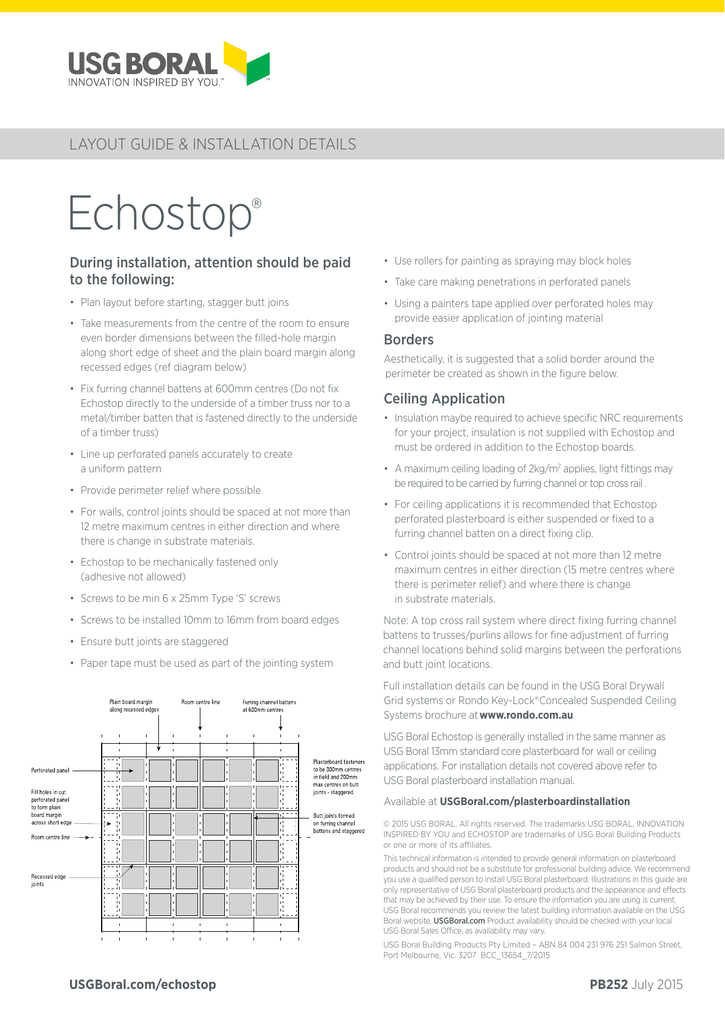 Echostop Usg Boral Manualzz Com