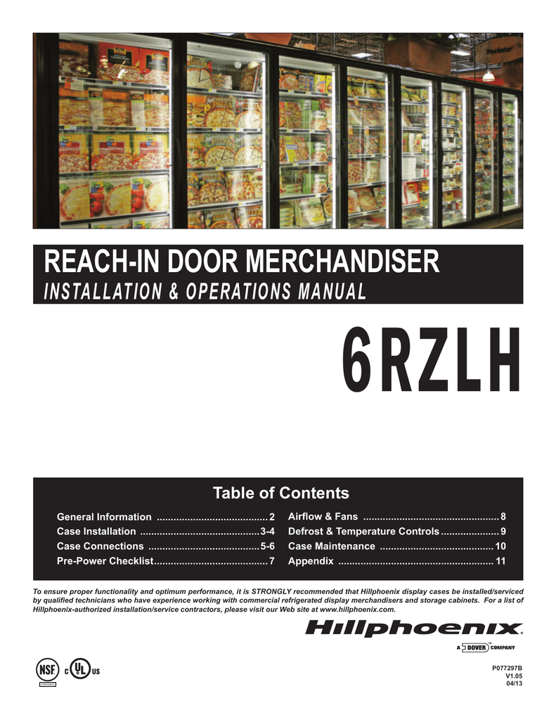 Hill Phoenix Refrigeration Service Manual