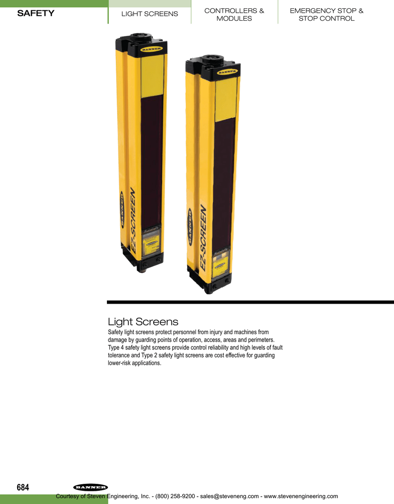 Light Screens - Steven Engineering