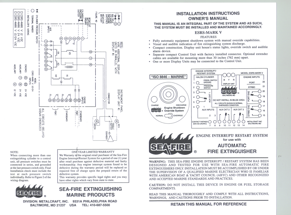 Esrs Mark V Installation Manual Sea Manualzz