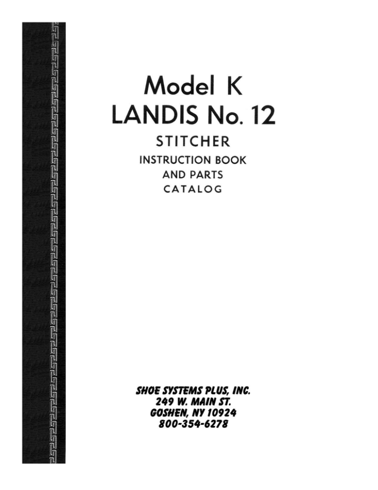 Landis No 12 Shoe Systems Plus Manualzz