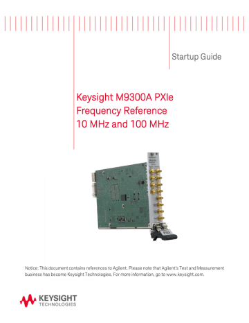 Keysight PXIe M9300A Startup Guide | Manualzz