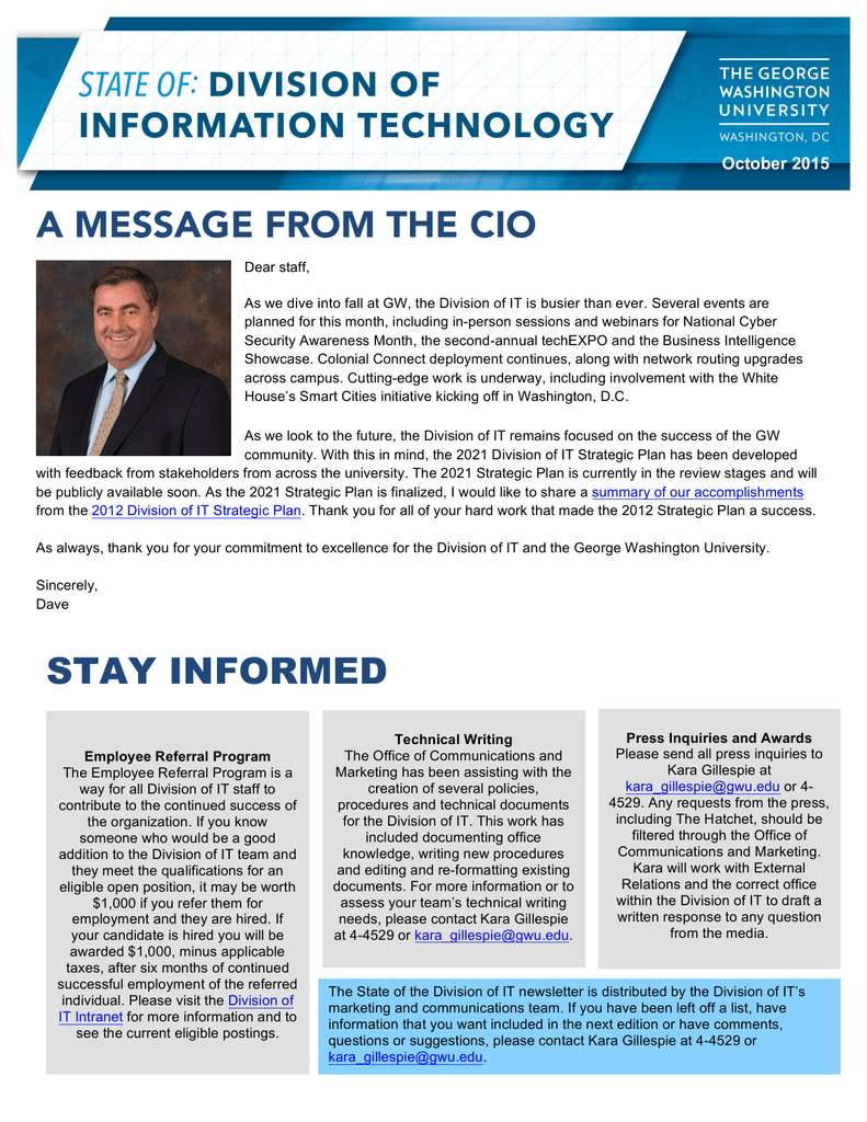 october newsletter - division of it | the george washington october newsletter - division of it | the george washington, Gwu Presentation Template, Presentation templates