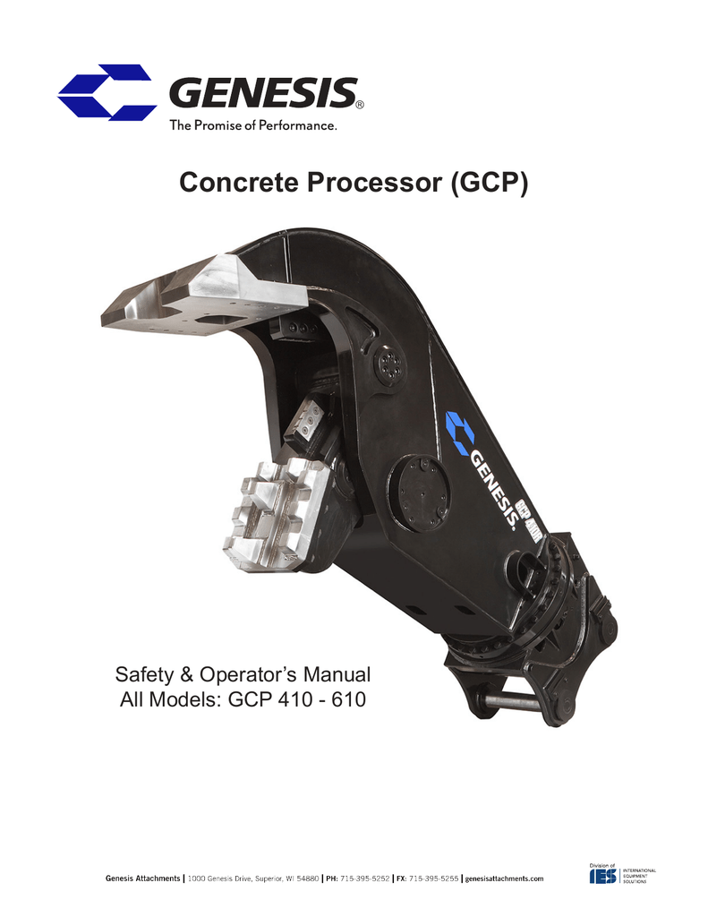 GCP Manual - Genesis Attachments