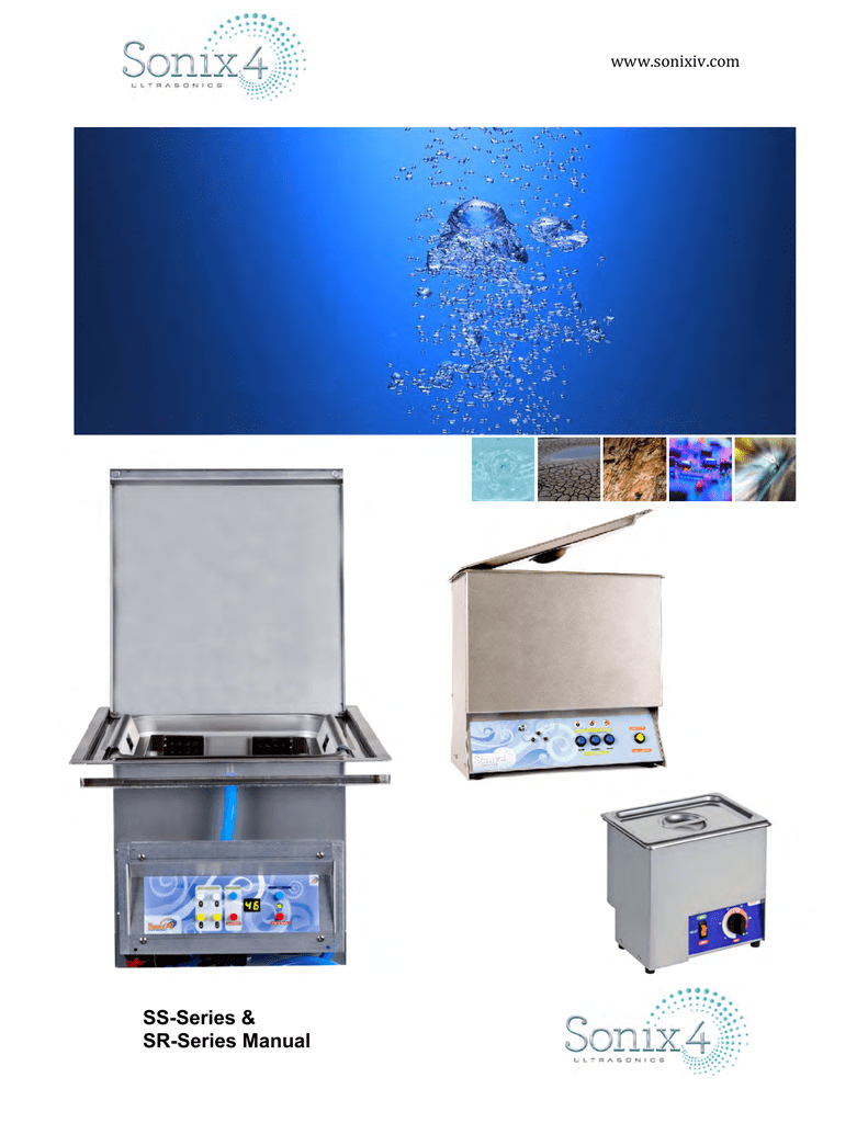Sonix4 Instruction Manual - SONIX IV Ultrasonic Cleaning Systems | Manualzz