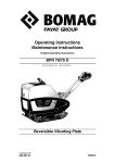 BOMAG BPR 70/70 D Vibrating Plate Operating Instructions