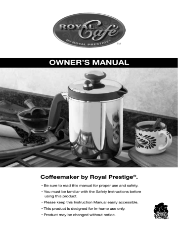 ROYAL PRESTIGE CO1251 CARE AND USE MANUAL Pdf Download