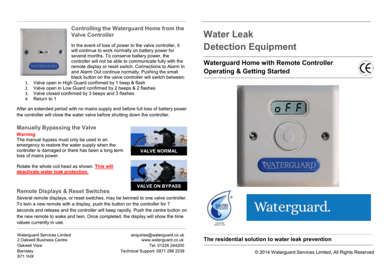 Reset waterguard Reset waterguard