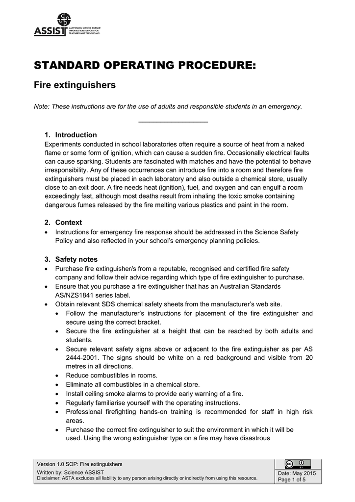 Wormald Fire Extinguisher Chart