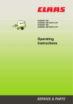 CLAAS VARIANT 260/280 Operating Instructions