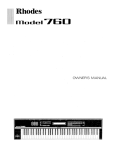 Rhodes 760 Owner's Manual
