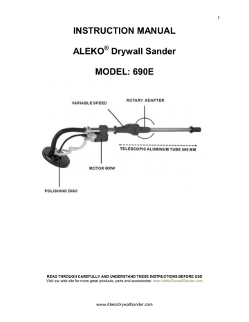 Carbon Brush for Electric Drywall Sander Model ALEKO 690E 