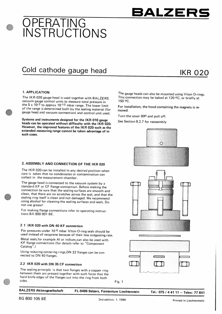 Cold_cathode_gauge_head_IKR020 | Manualzz