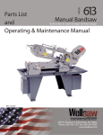 Wellsaw 613 Operating &amp; Maintenance Manual