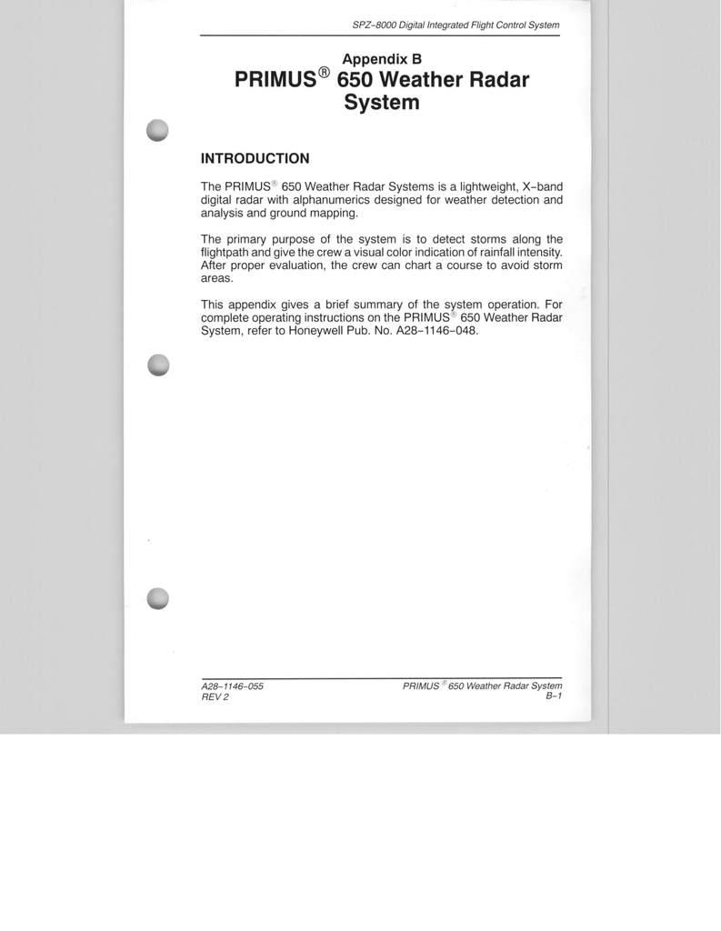 PRIMUS® 650 Weather Radar | Manualzz