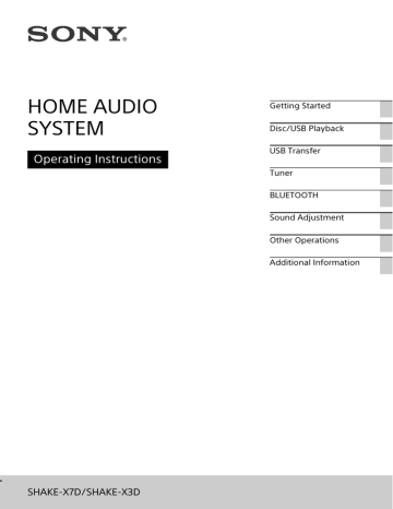 HOME AUDIO SYSTEM | Manualzz