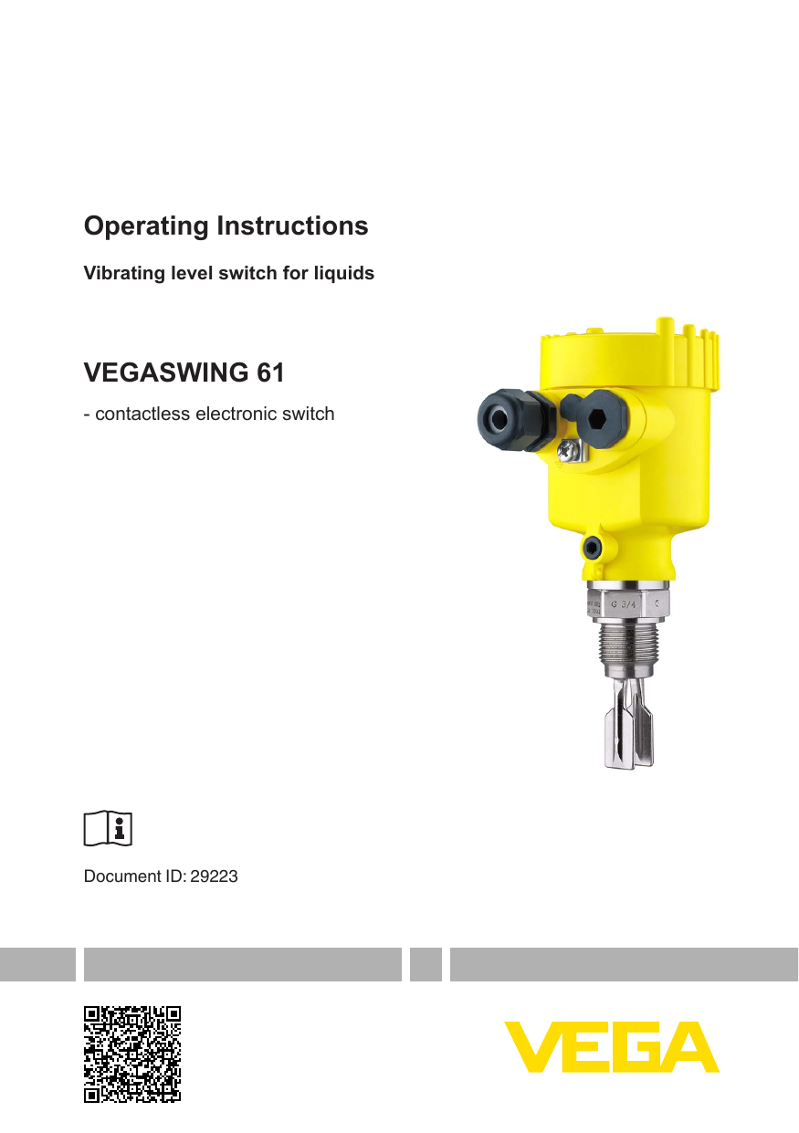 Operating Instructions VEGASWING 61 | Manualzz