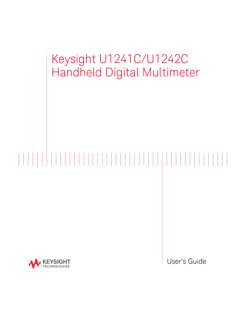 Keysight U1241C/U1242C Handheld Digital Multimeter Manualzz