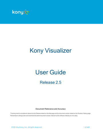 Kony Visualizer User Guide - Kony Product Documentation | Manualzz