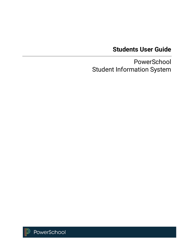 Powerschool Students User Guide Version 9 Manualzz