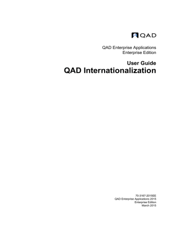 QAD Internationalization User Guide | Manualzz