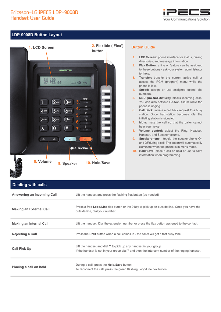 Ldp 9008 Handset User Guide Manualzz