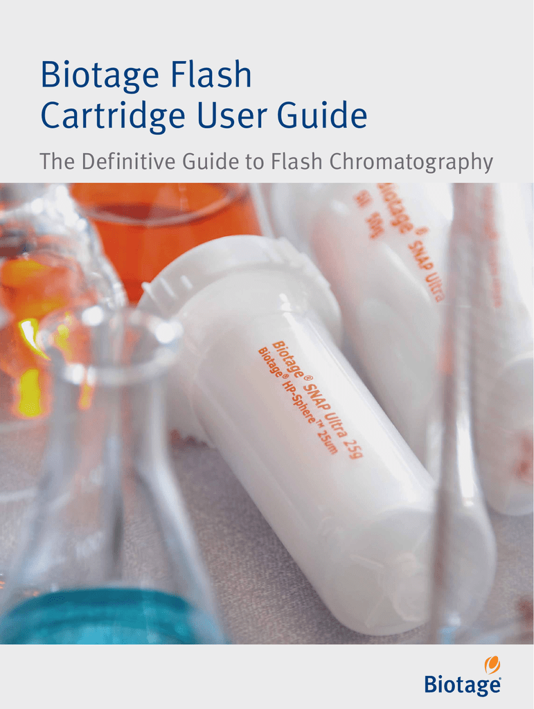 Biotage Flash Cartridge User Guide Manualzz
