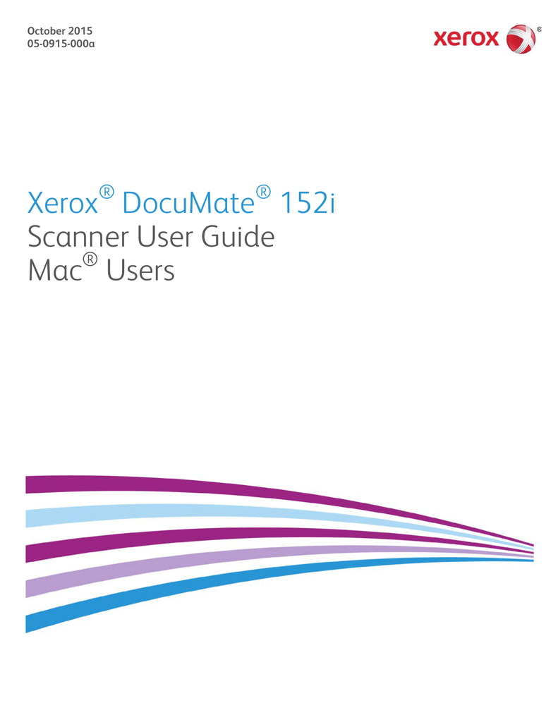 Xerox DocuMate 152i Scanner User Guide Mac Users | Manualzz