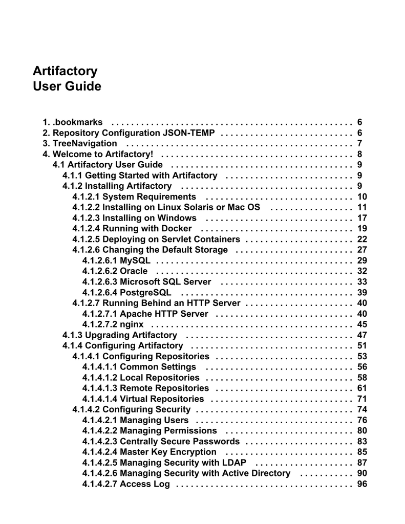 Artifactory User Guide , JFrog Artifactory is happily