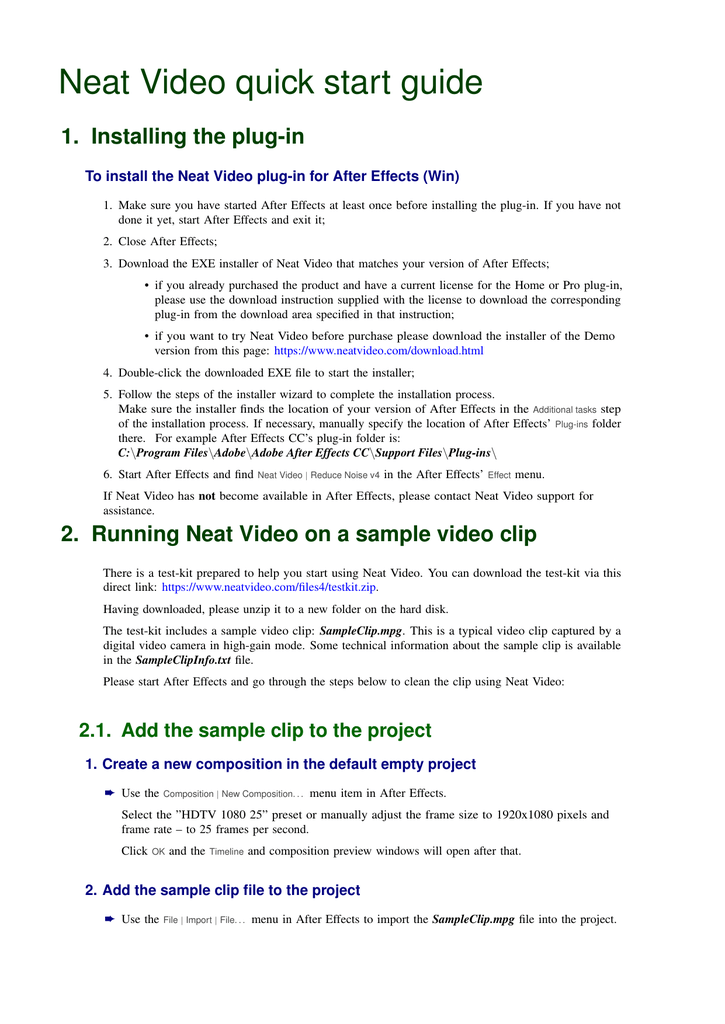 neat video after effects neat video after effects