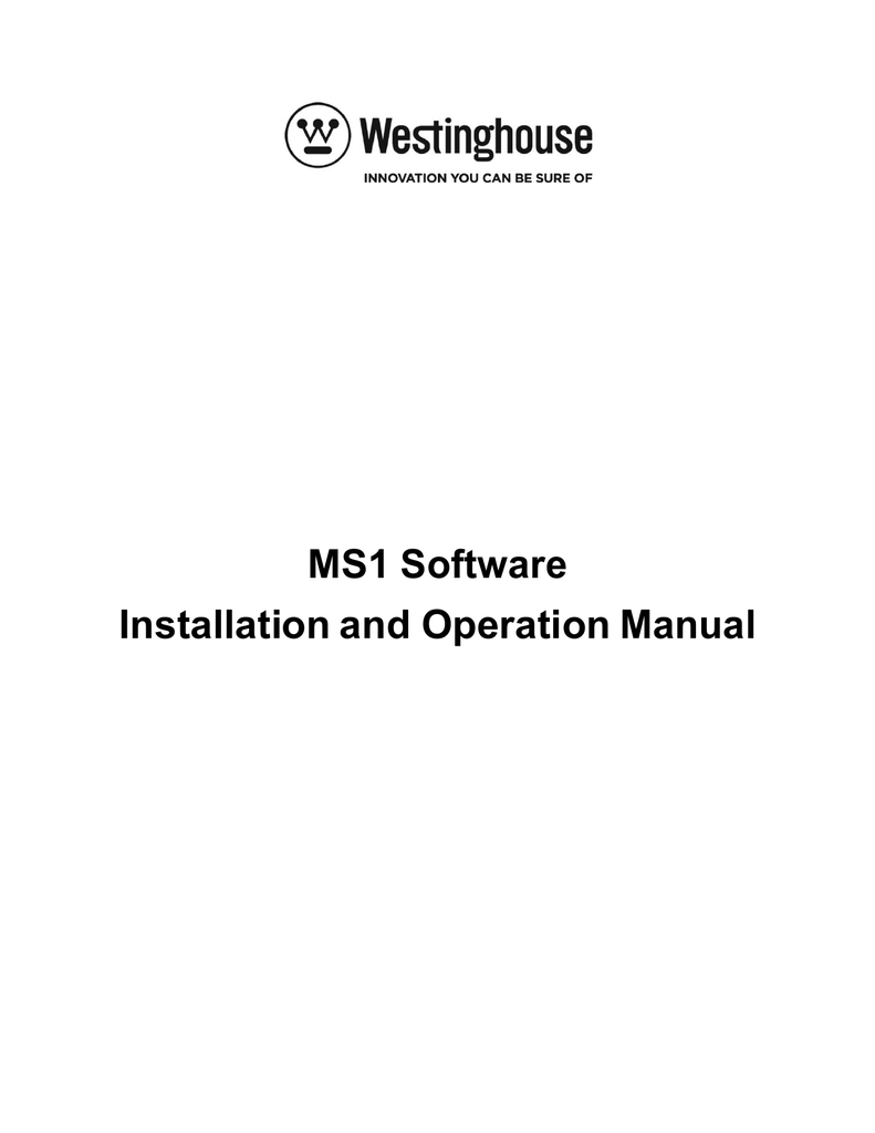 MS1 User`s Guide - Westinghouse Security | Manualzz