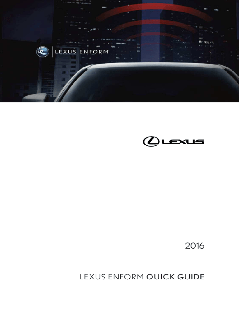 lexus enform quick guide | Manualzz