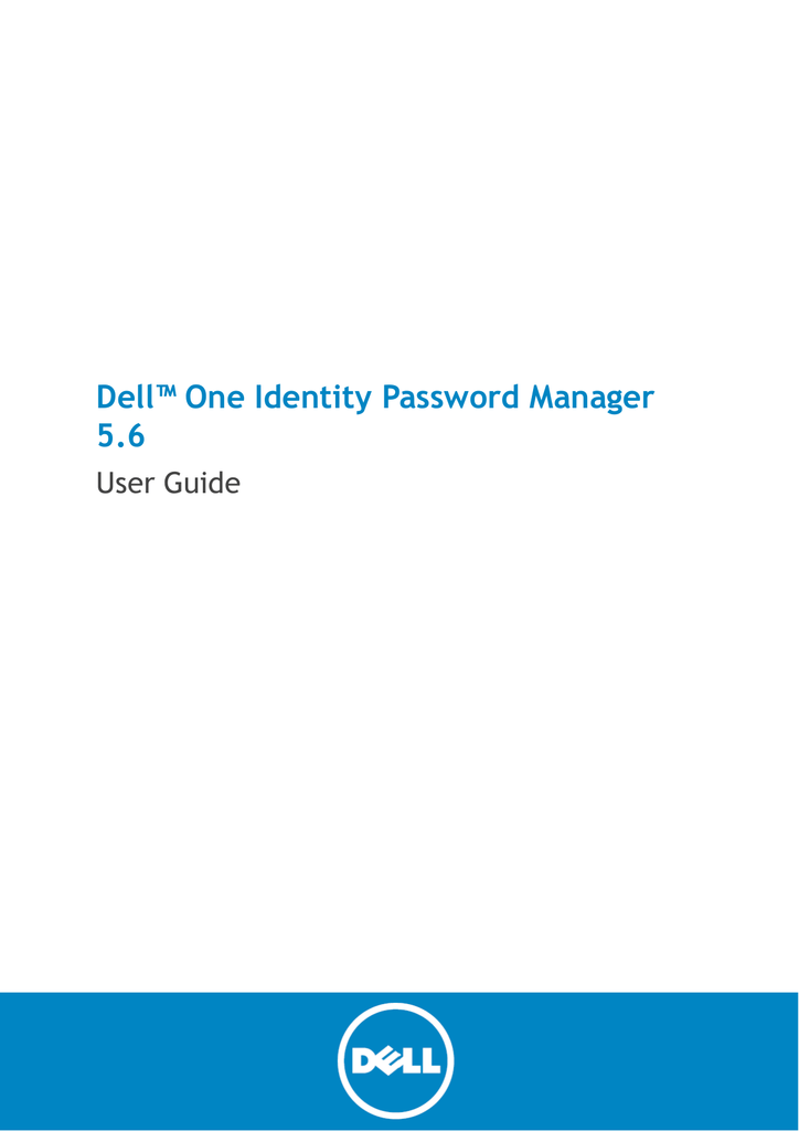 Dell one identity password manager user guide manualzz